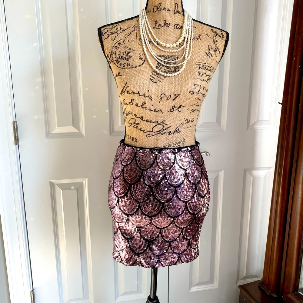 Art Deco sequin mini skirt